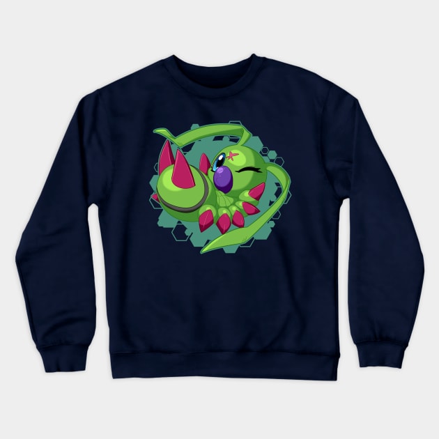 Wormmon Chibi Crewneck Sweatshirt by PRPrints